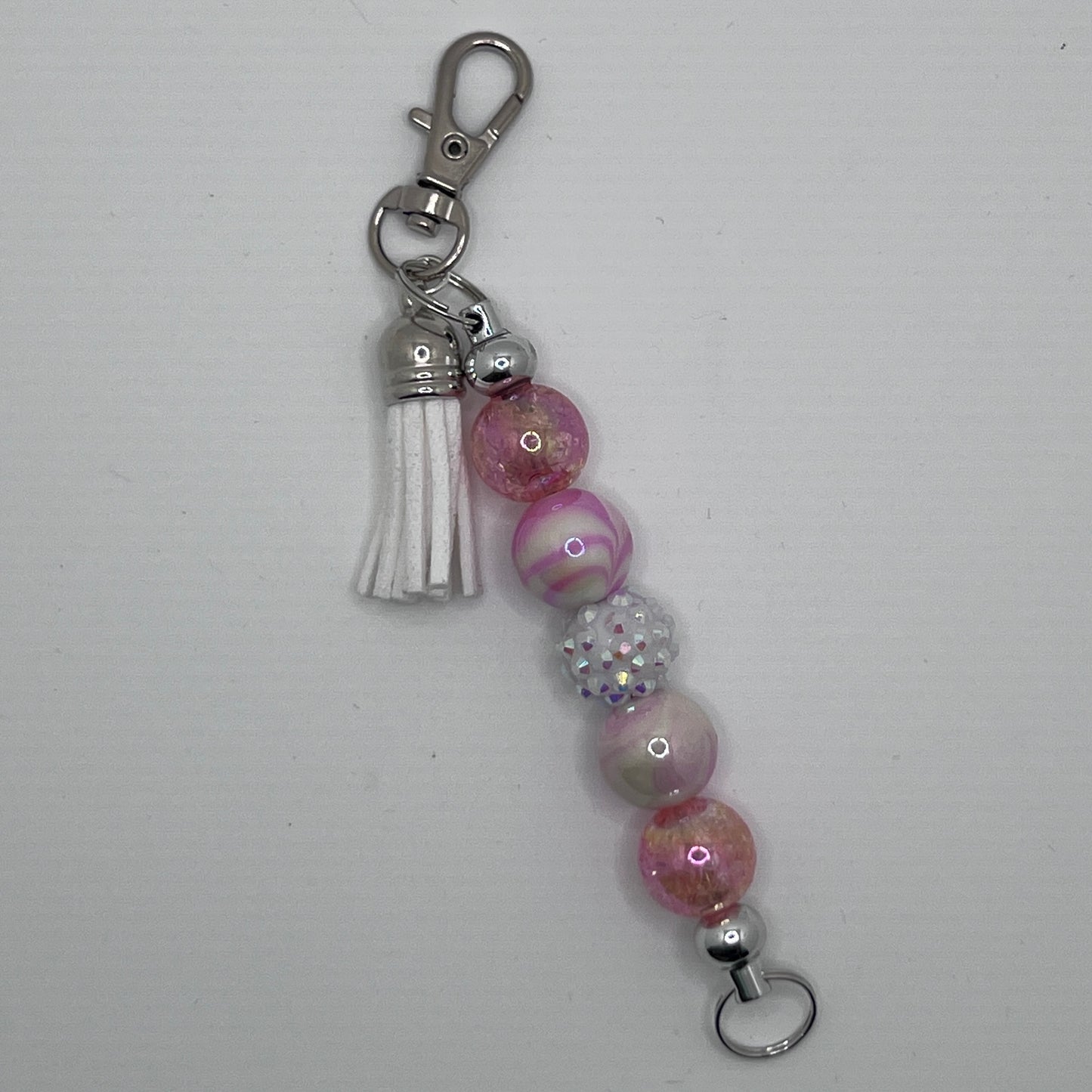 Keychain - Pink & White Stick 2