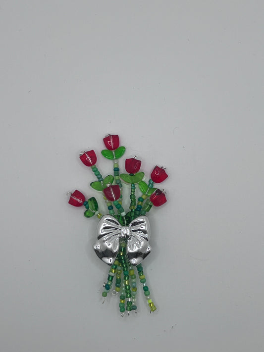 Floral Bouquet Magnet with Bow 831