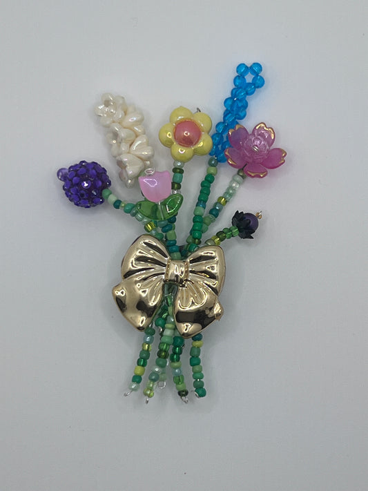 Floral Bouquet Magnet with Bow 839