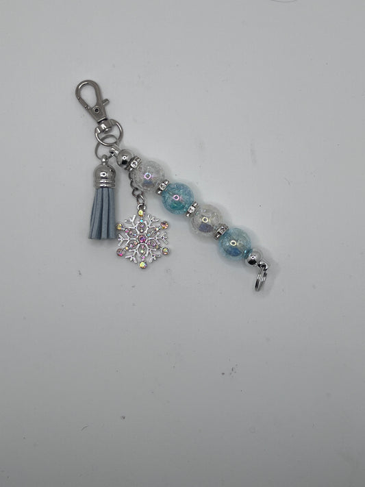 Keychain -  Blue & White Stick